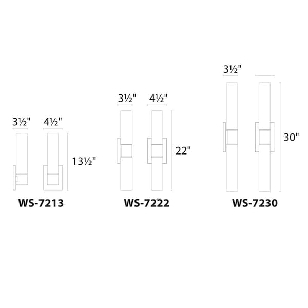 Elementum 22in LED Bathroom Vanity Or Wall Light 2700K In Brushed Nickel